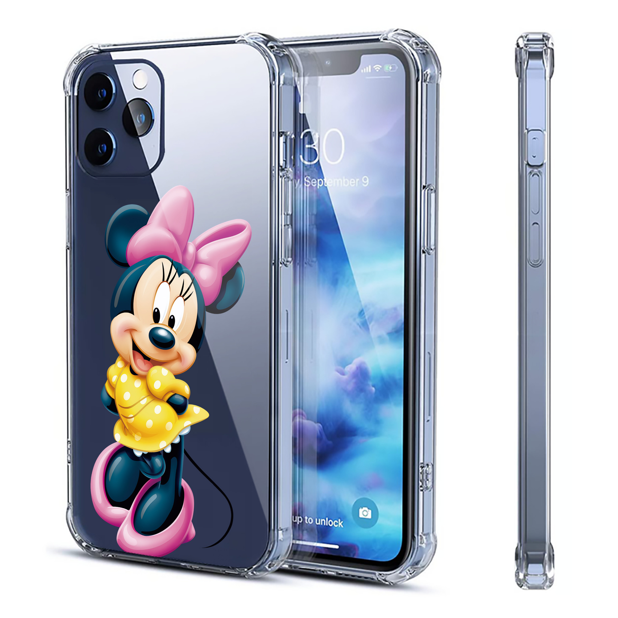 （画像用） ミッキーマウス Mickey Mouse 【iPhone 12シリーズ対応】透明スマホケース（クリアソフトケース）